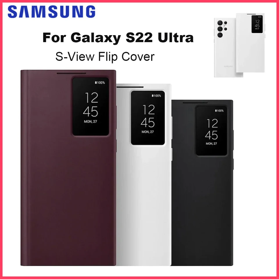 Original Samsung Galaxy S22 Ultra Clear View Cover For Galaxy