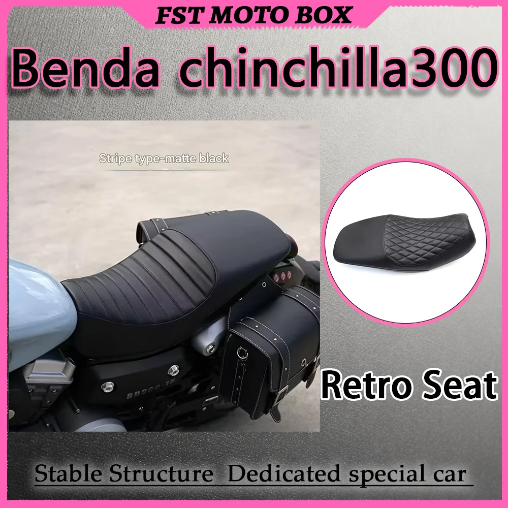FOR Vintage Extended Full Length Two-Up Seat for Benda Chinchilla300 BD300-15 Cruiser OEM Replacement Mod Part Direct Fit