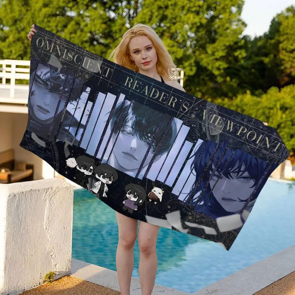 Anime Omniscient R-Reader V-Viewpoint Microfiber Blanket Quick Drying Beach Towels Oversized Printing Super Absorbent Pool