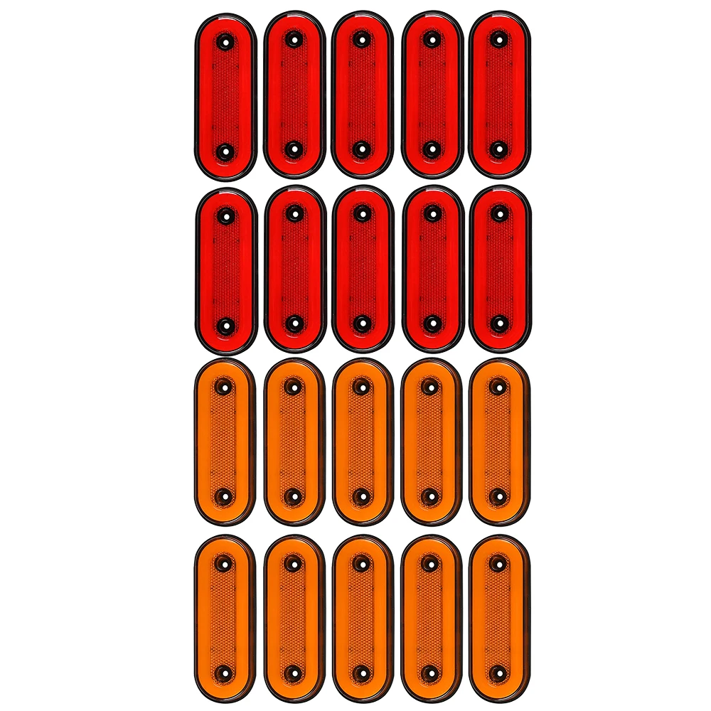 

10pcs 12V/24V Truck Side Marker Indicators Light Car External Light Warning Tail Light Trailer Lights Truck Lorry