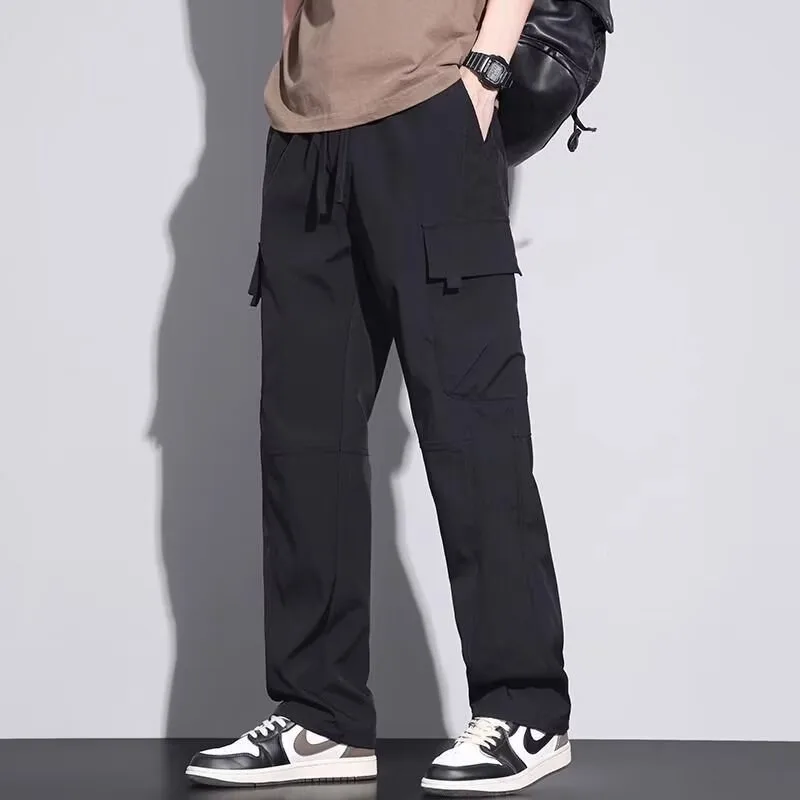 American Retro High Street Work Pants Men's Straight Leg Wide Leg Casual Pants 2024 New Fashion Trend Ins Pants