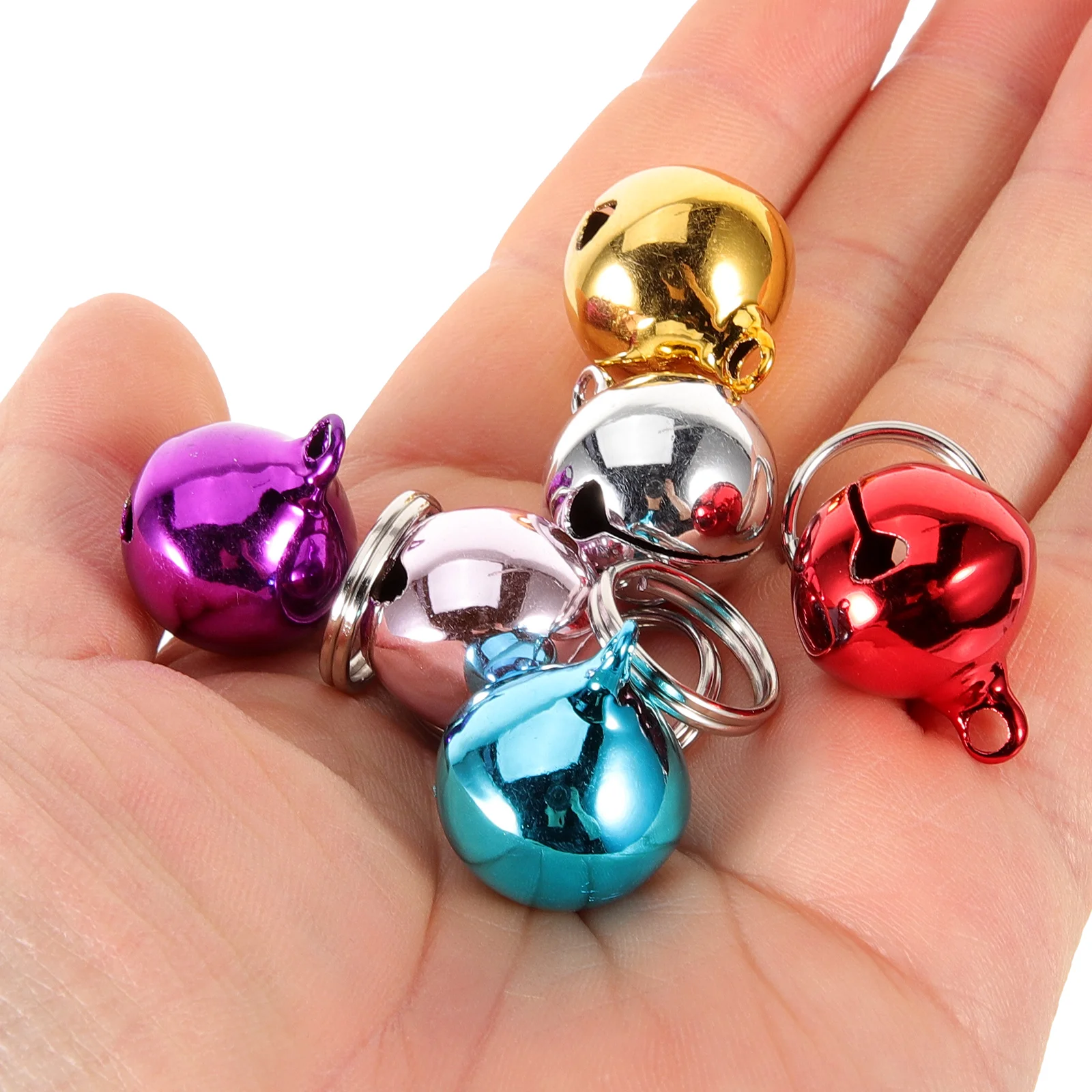 6 Pcs Accessories Pet Bell Gold Decor Pendant 18x18cm Stainless Steel Dog Collar Cat Delicate Metal Bells