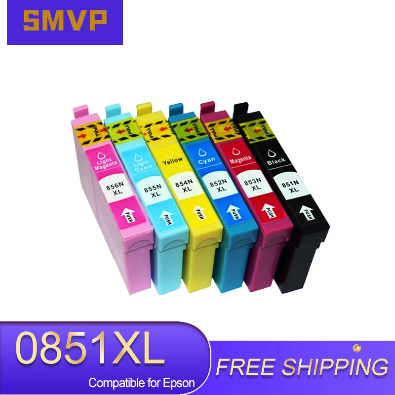 T0851 T0852 T0853 T0854 T0855 T0856 Color Compatible ink cartridges For EPSON Stylus Photo 1390 R330 T60 printer