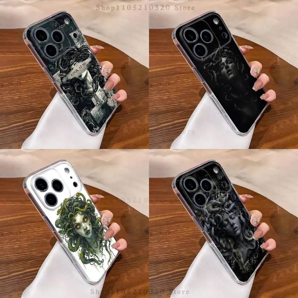

Greek Mythology M-Medusa Phone Case For iPhone 17,16,11,15,13,14,12,Air,Mini,Plus,Pro,Max,Plus,E Clear Soft Shell