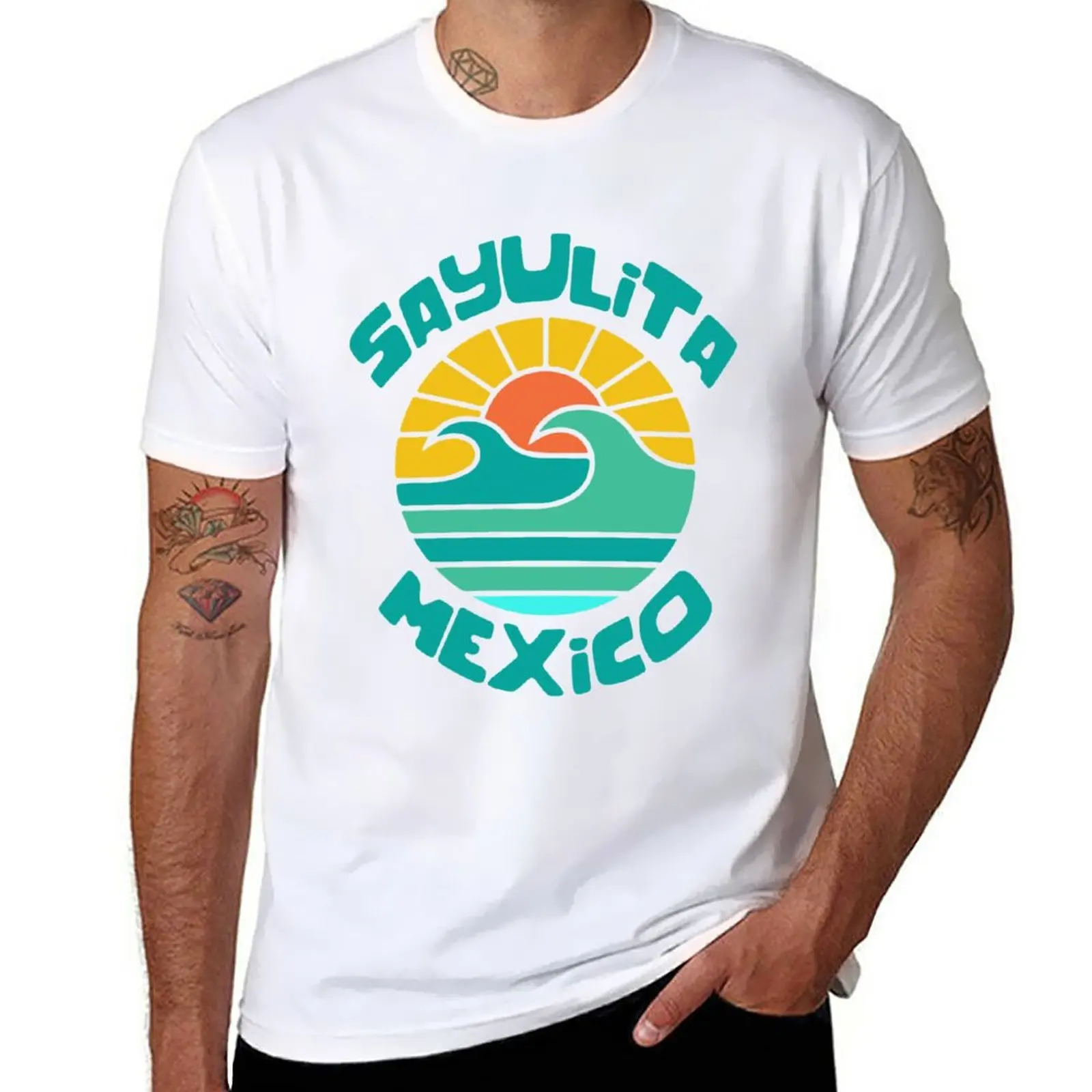 New Sayulita mexico T-Shirt Short sleeve tee Anime t-shirt t-shirts man Men's t-shirts