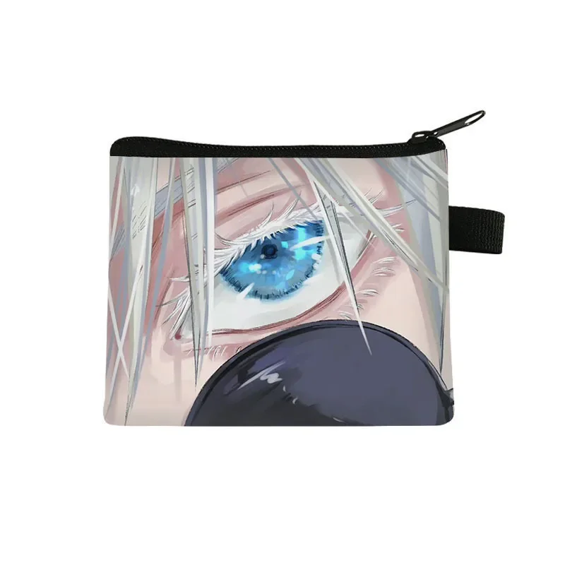 Kawaii Anime Jujutsu Kaisen Portemonnee Gojo Yuji Korte Portefeuilles Portemonnee Hoge Kwaliteit PU Leer Grote Capaciteit Kaart Pack Verjaardagscadeau