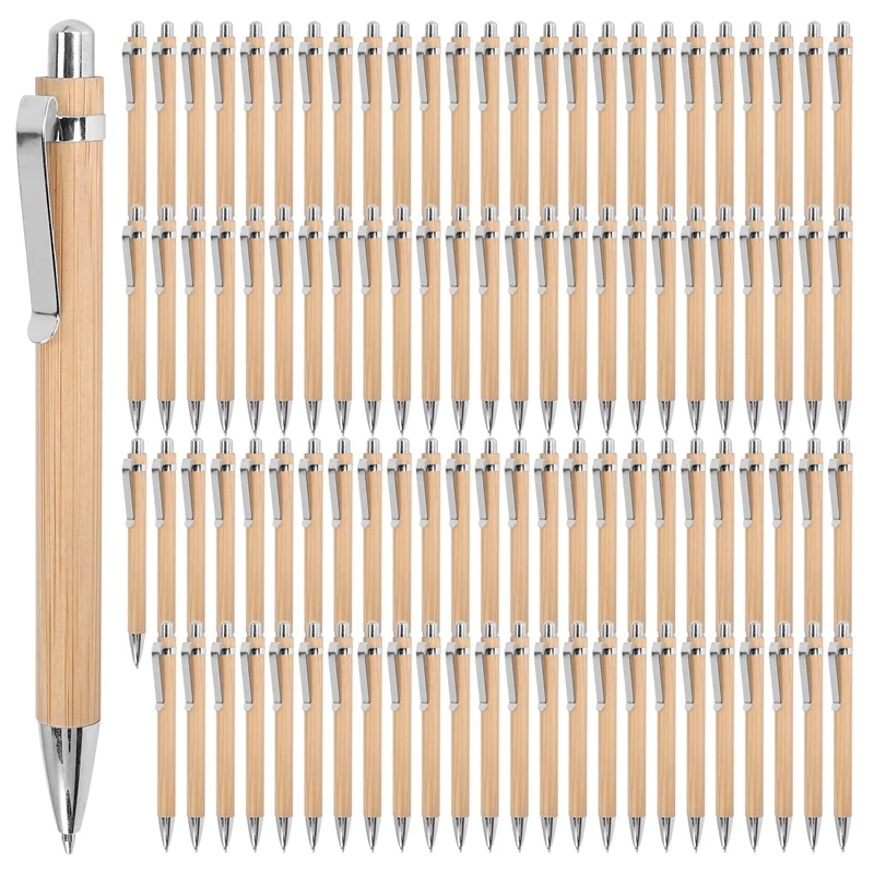 100 Pcs/Lot Bamboo Ballpoint Pen Stylus Contact Pen Office & School Supplies Pens & Writing Supplies Gifts