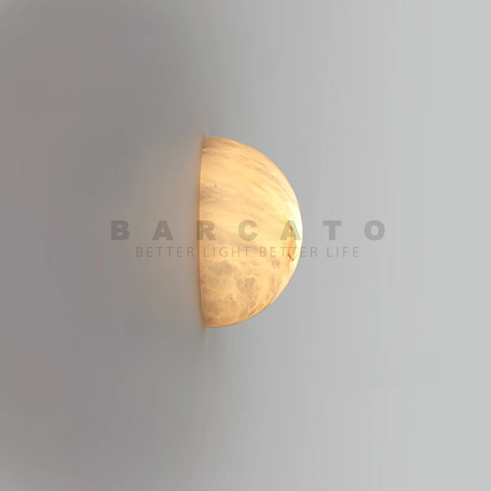 Natuurlijke Dolomiet Lamp Marmeren Wandlamp Nordic Designer Ball Woonkamer Eetkamer Slaapkamer Muur Decor Indoor Ronde Led Verlichting