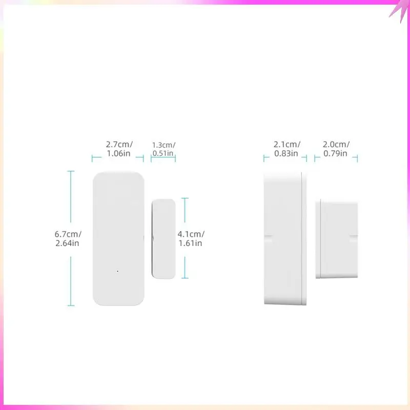 B68C مستشعر نافذة وباب ذكي لأمن المنزل مع WIFI TUYA، نظام إنذار لاسلكي مفتوح/مغلق للباب