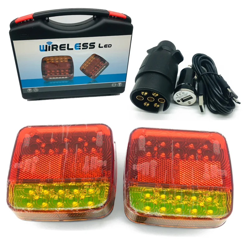 LED Magnetic Trailer Tail Lights Wireless Trucks Warning Brake Light Waterproof For Trailers lorries Vans Campers Caravans RVs