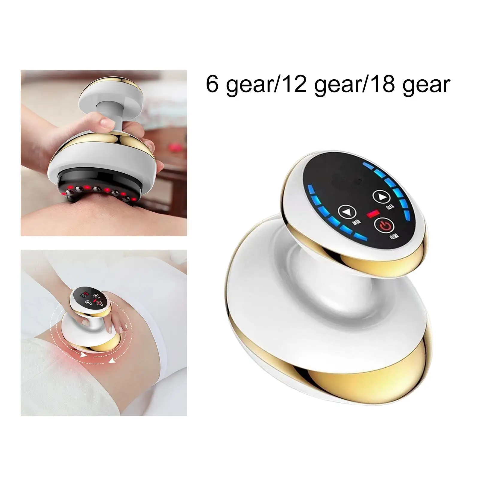 

Электрический баночный массажер, массажный аппарат, массажный инструмент, регулируемая температура, умный для спины, бедер, ног, шеи, рук