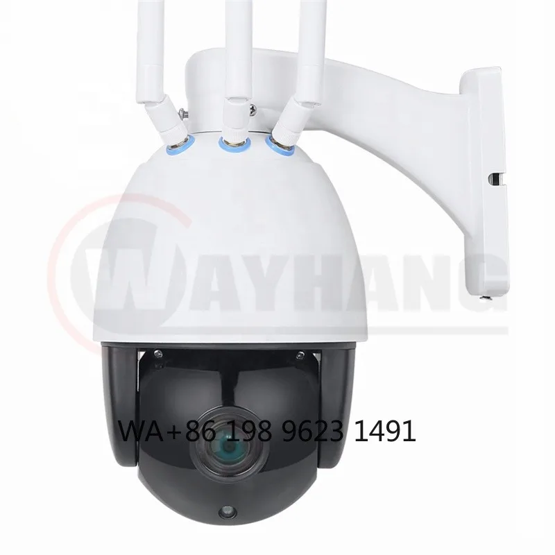 4G SIM Card Solar Powered PTZ CCTV  High Speed Dome RS485 Protocol Outdoor Remote