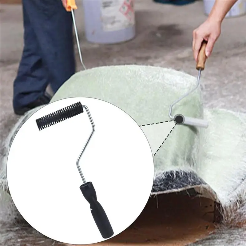 ABMH-Fiberglass Roller Tool, Portable Bubble Remover Paint Roller For Indoor Outdoor Laminating And Boat Repair