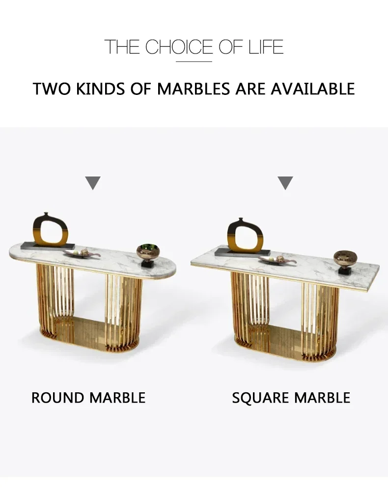 TAO Modern console tables household titanium stainless consol ecorridor decoration table sitting room cabinet