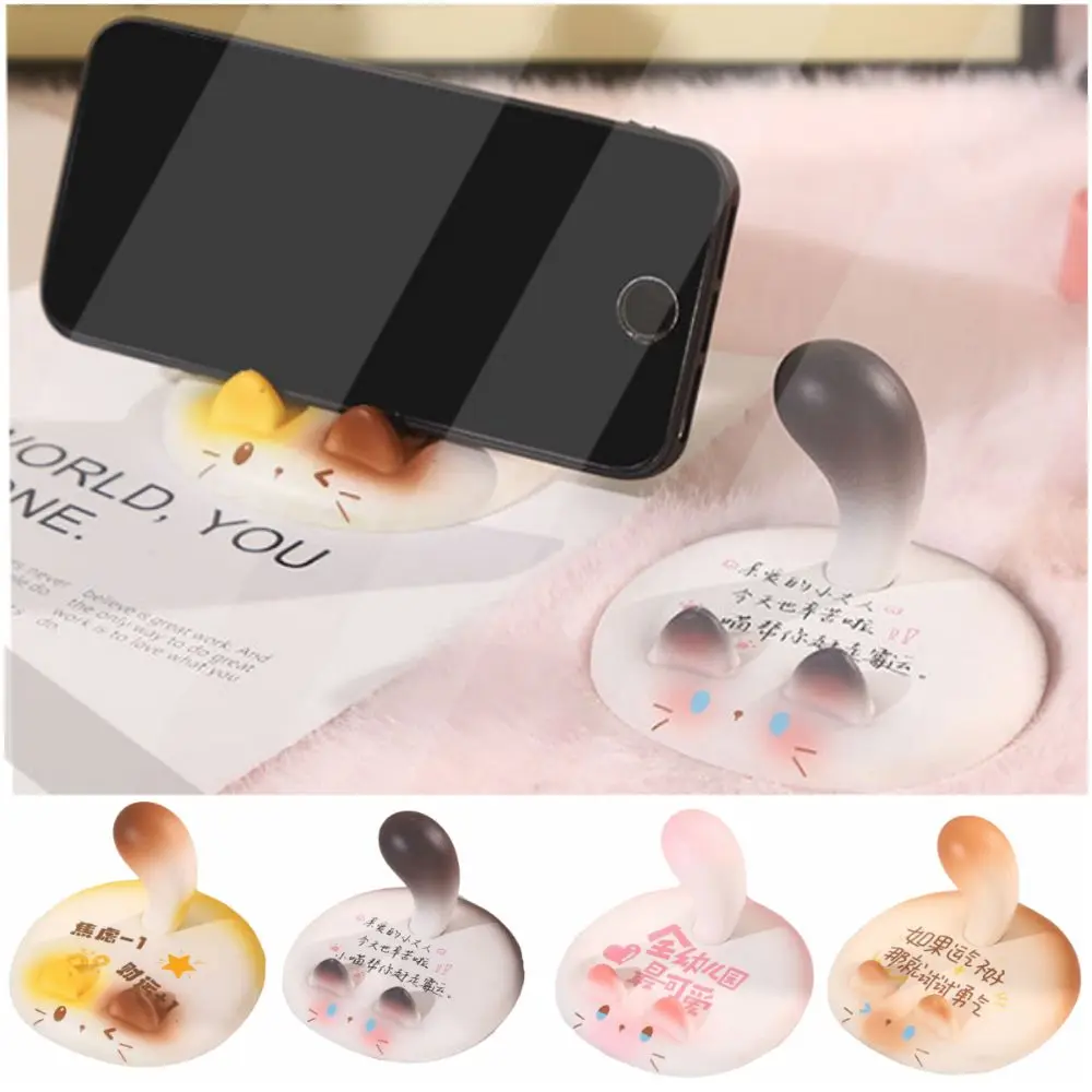 

Cute Design Mobile Phone Holder Cartoon Cat Mini Size Cartoon Cat Holder Decorative Function Creative Shape Creative Phone Stand