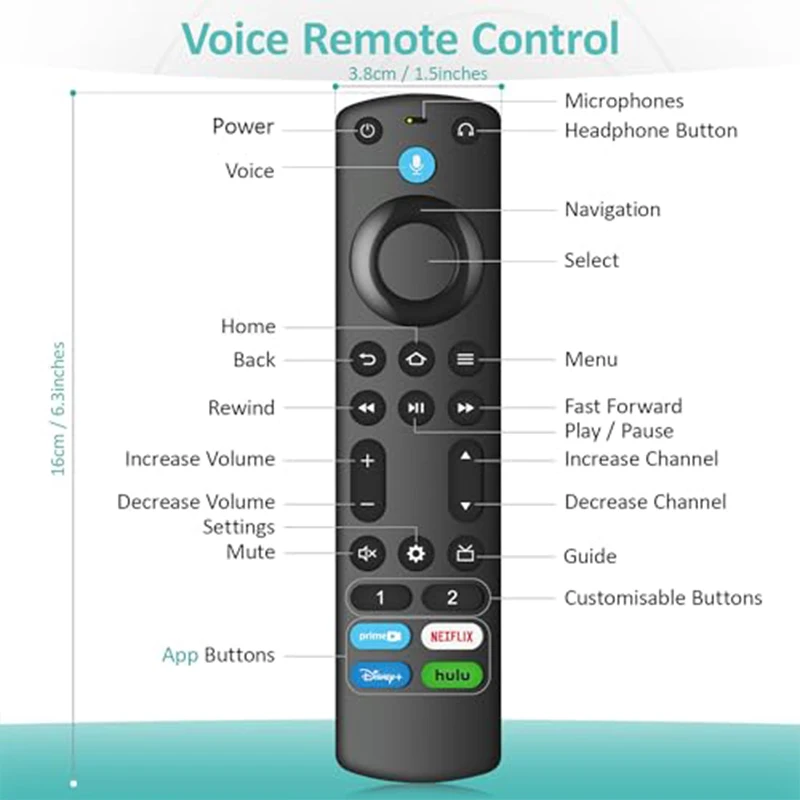 استبدال صوت جهاز تحكم عن بعد مناسب لعصا التلفزيون النار مكعب التلفزيون عصا ذكية لايت جهاز التحكم عن بعد مع وظيفة الصوت #5