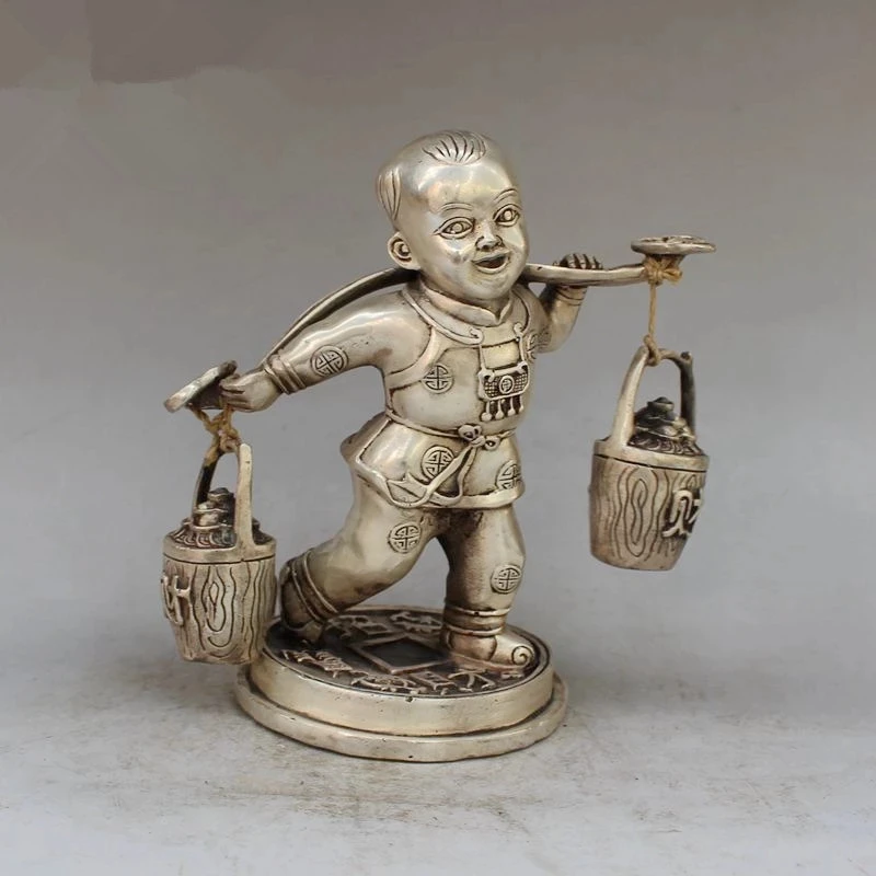 Antique white brass collection boutique bronze furnishing articles cupronickel lucky boy