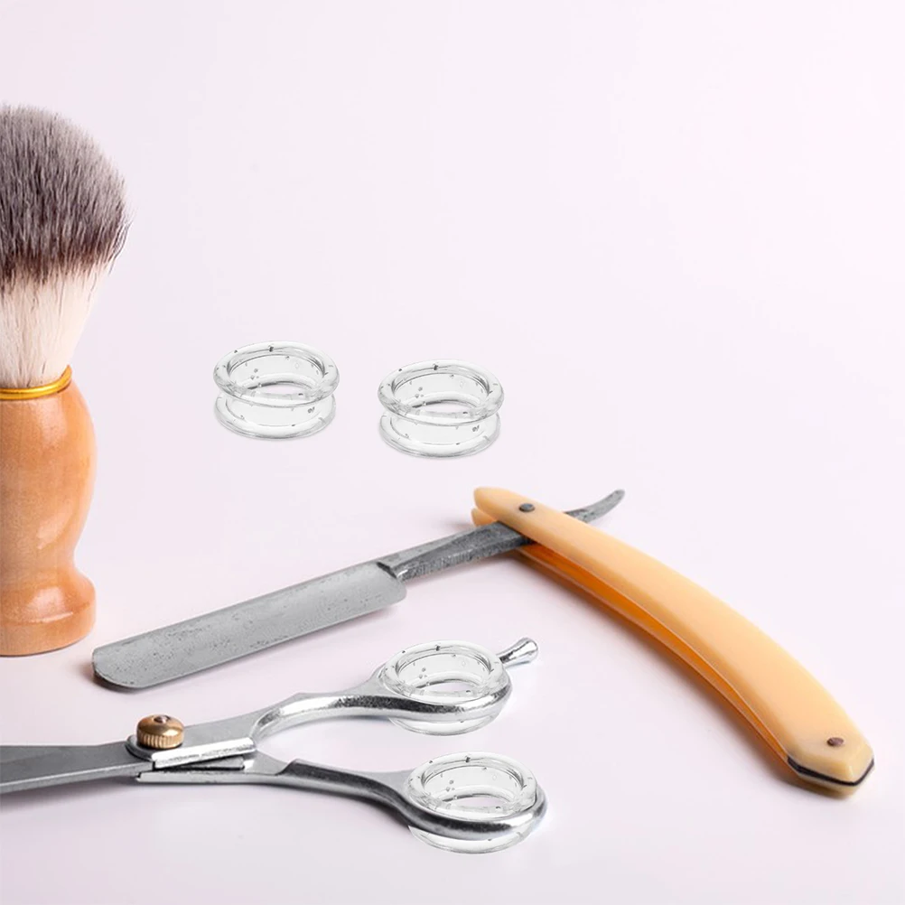 

10pcs Scissors Silicone Ring Finger Protector Hair Shear Rings Grooming Pet Thumb Inserts Comfort Grip Sharp Professional