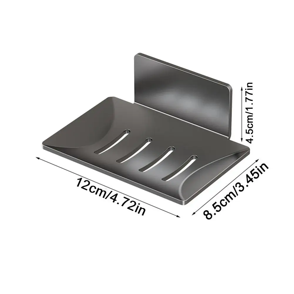 Aluminum Alloy Soap Holder Bathroom Soap Dish With Drain Water Wall Mounted Soap Box Bathroom Accessories ﻿