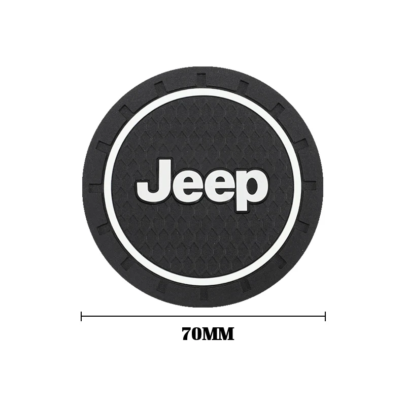 Auto Wasser Tasse Slot Pad Silica Gel Weiche Matte Auto Zubehör Für Jeep Renegade Kompass Grand Cherokee Wrangler Patriot Rubicon