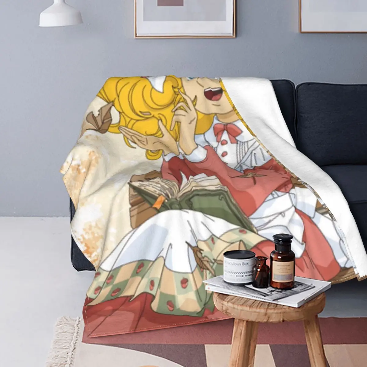 Candy Candy Anime Kurin Knitted Blanket Fleece Anni 80 Cult Color Art Lightweight Throw Blanket for Car Sofa Couch Bedspread