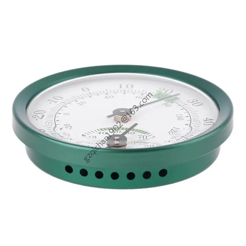 X7AB Mechanische Luftfeuchtigkeit Temperaturmessgerät mit Aluminiumlegierung für Schalenanaloghygrometer Aluminiumgehäuse für