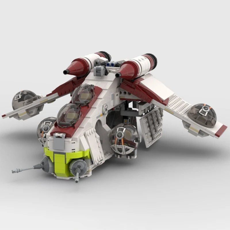 1246PCS Sci Fi Republic Combat Transport ship MOC Space Aircraft Building Blocks Model Assembly Toy For Collection Birthday Gift