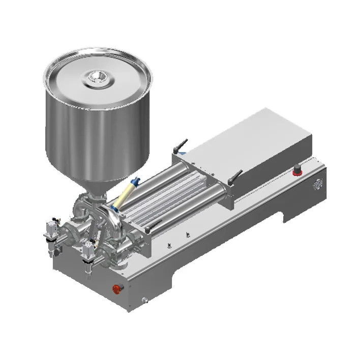 1-5000g Semi Automatic Horizontal Sauce Beverage Canning  with Dual Outlet Explosion Proof - view 2