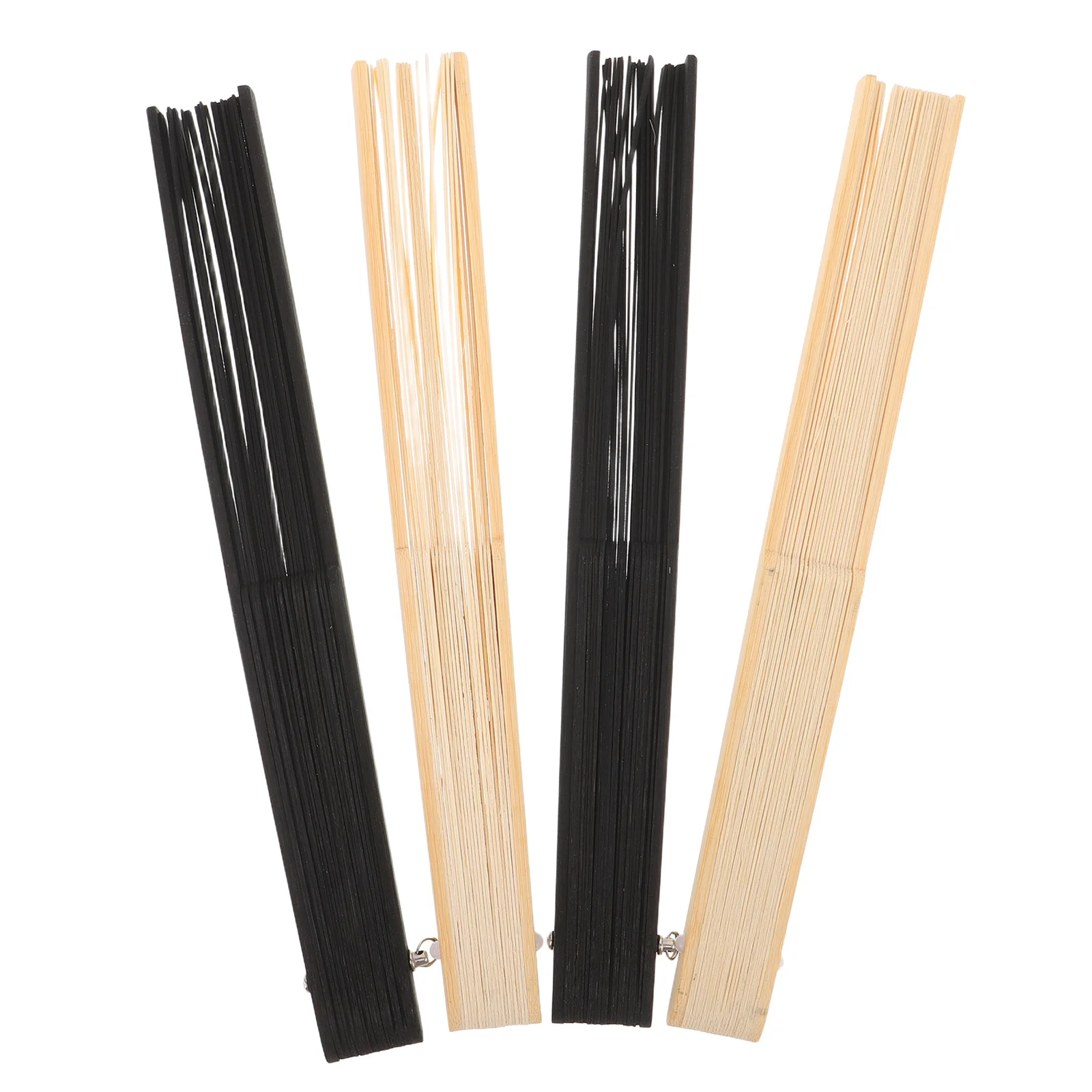 

4Pcs Blank Bamboo Fan Ribs Versatile DIY Kit for Chinese Festival Wedding Fan Making Supplies Personalized Gifts