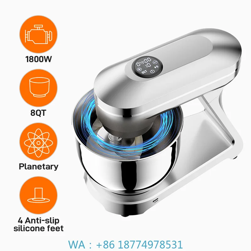 1. All Metal Dough Kneading Station LCD Touch Control Silent DC Motor Desktop Layout For Multi-Ingredient Bakery Prep