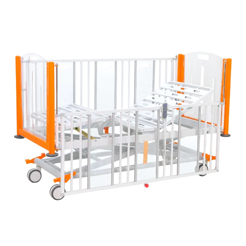 low price acrylic bedside guardrail big boy electric 3 function children's medical bed crib for sale