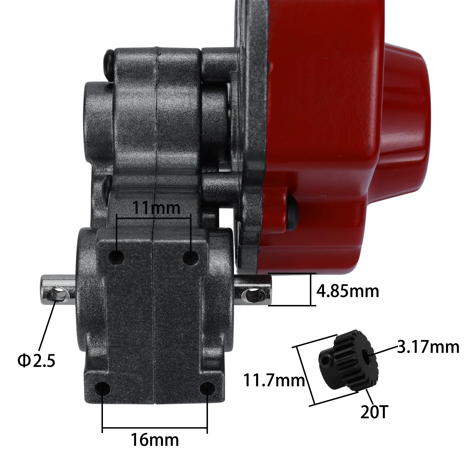 Complete Metal Transmission Gearbox with Gear for 1/10 RC Crawler Car Axial SCX10 Upgrade Parts