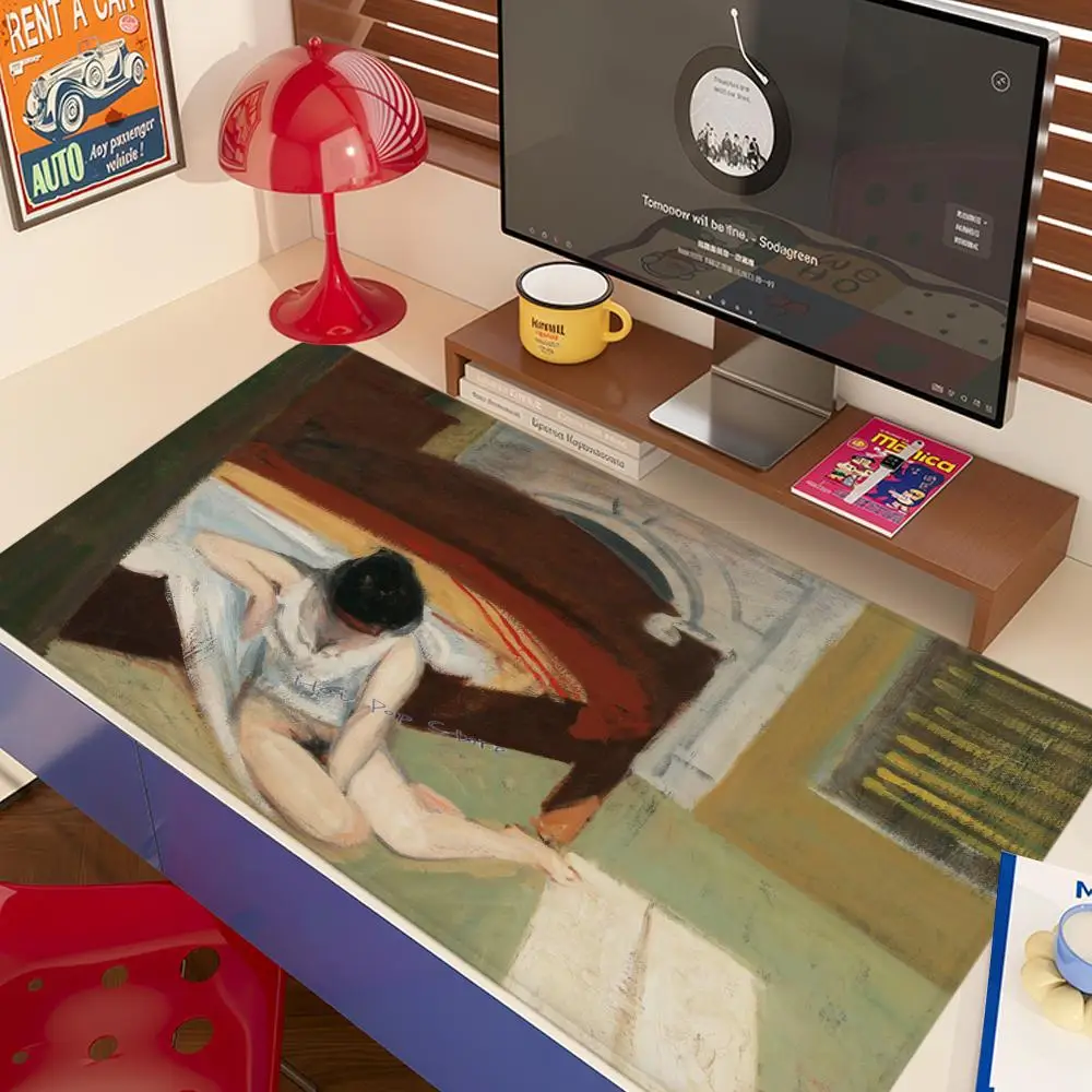 

Mouse Pad 1200x600 Taro Sakamoto Days XXL Large Gaming Non-slip csgo Office Keyboard Mats Desk Mat Edward Hopper New York Movie