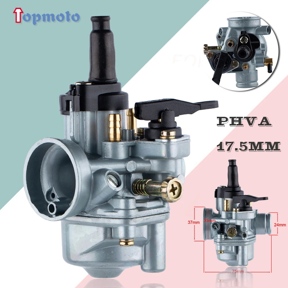 Motorcycle 17.5mm Carburetor For Dellorto PHVA 17.5 ED Tomos A55 50cc 80cc For Puch PHBG Carb Mofas Moped Scooter Dirt Pit Bike