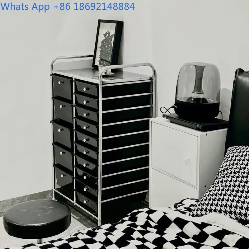 Movable Storage Cabinet Drawer Type A4 File Cabinet Snack Toy Nail Storage Home Living Room Multi-layer Shelf