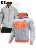 Men Outdoor Electric USB Heating Hoodies Sweatshirts Winter Warm Heated Clothes Charging Heat Jacket Streetwear P5103