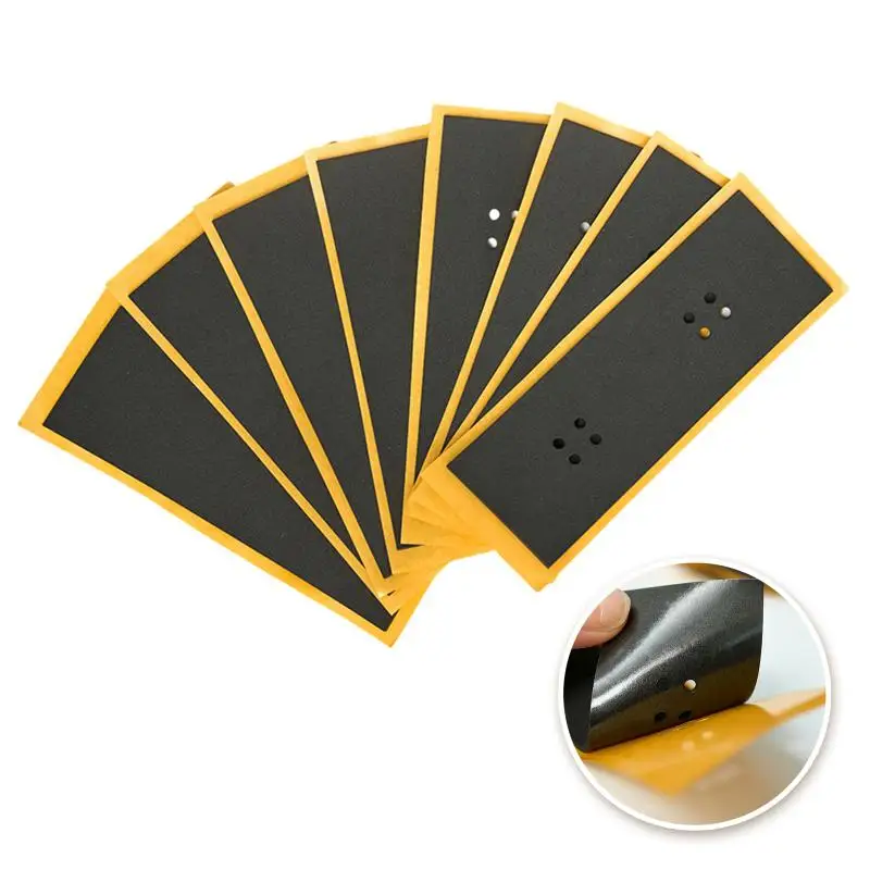 10Pcs PU Grip Finger Skateboard Grip Tapes Cuttable Black Fingerboard Deck Stickers Self-adhesive Non-slip Stickers