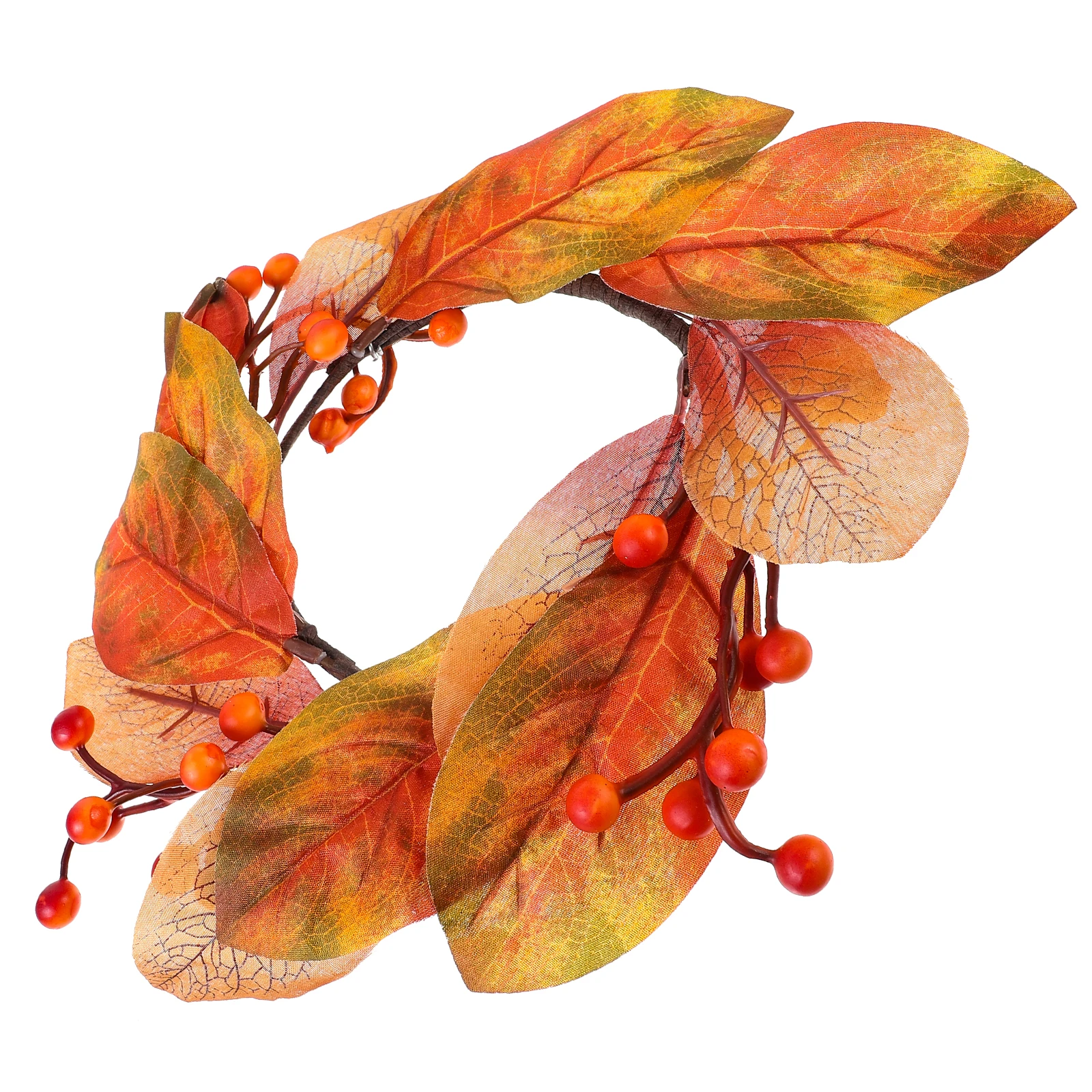 

Autumn Maple C Wreath Harvest Thanksgiving Decor Artificial Leaf Ring Fall Pillar Stylish Leaf C Wreaths Rings Home Warm