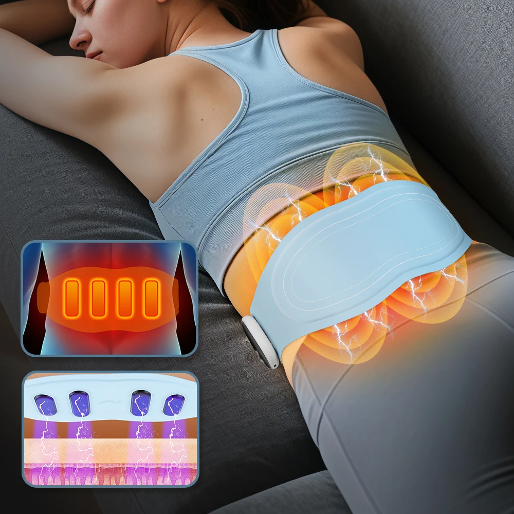 

Electric Abdominal Massager Belt Waist Toning Sculptor with Vibration And Hot Compress for Belly Exercise Muscle Relax Support