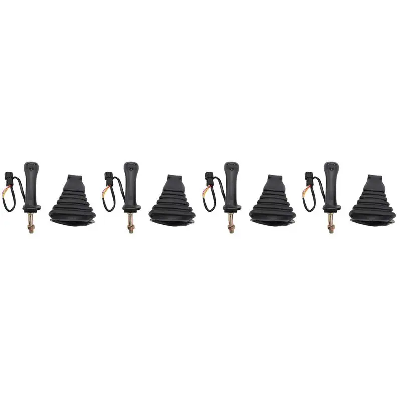 Precise 4X 3 Buttons Excavator Joystick Assy Handle Gears With Dust Cover For Daewoo Doosan DH DX150 215 225 300 370-9C Right