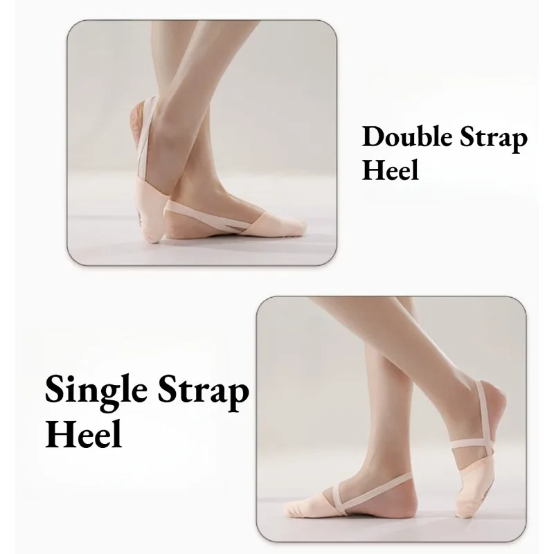 Adults Kids Soft Sole Half Sole Rhythmic Gymnastics Shoes for Jazz Ballet Dance Training Non-slip Elastic Comfortable Footwear