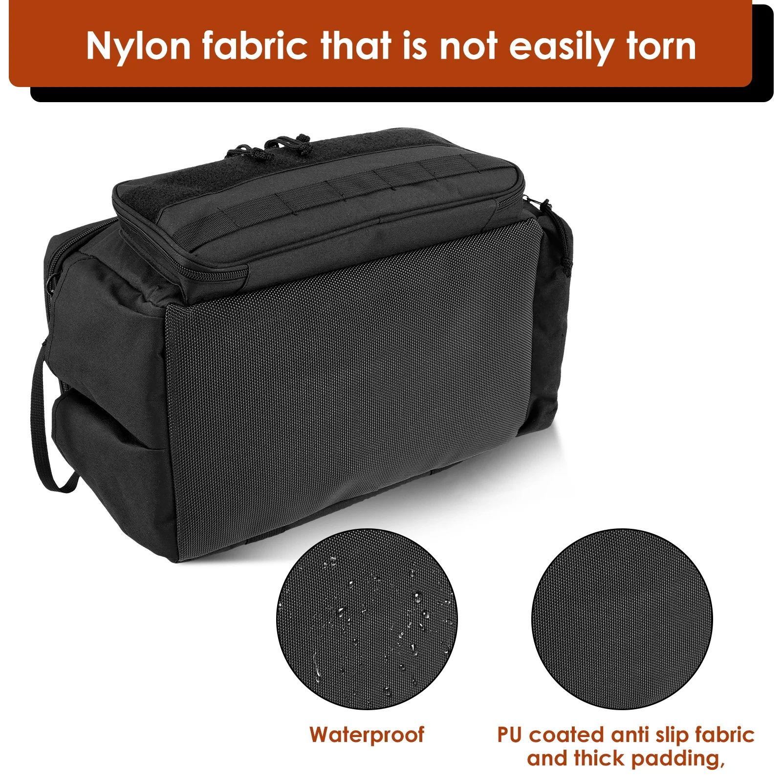 Tool Bag Nylon Hand Tool Storage Bag Multi Pocket Tool Organizer Bag with Padded Handle Large Opening Electrician Tool Tote Bag