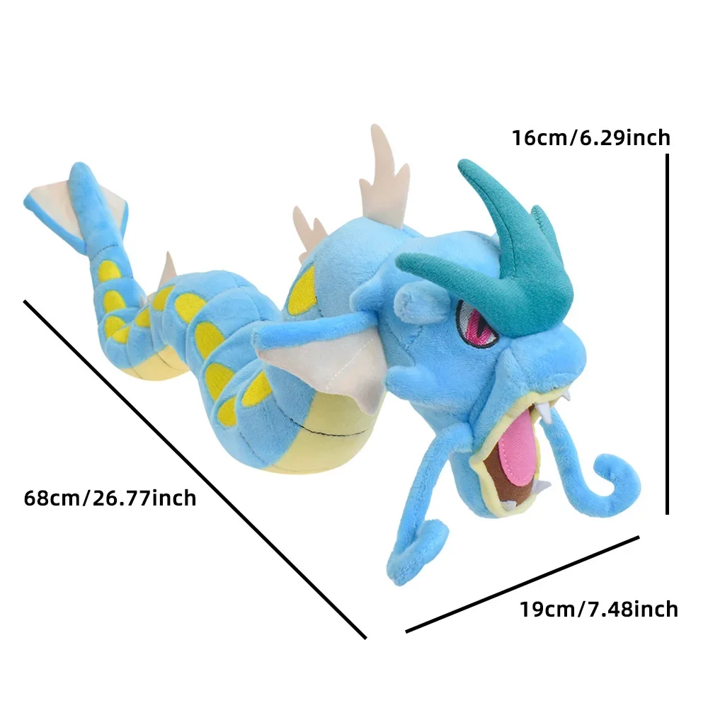 Gyarados brilhantes animais de pelúcia brinquedos 2 estilos redand brilhante azul bonecas colecionáveis macio plushies bonito personagem dos desenhos animados presentes