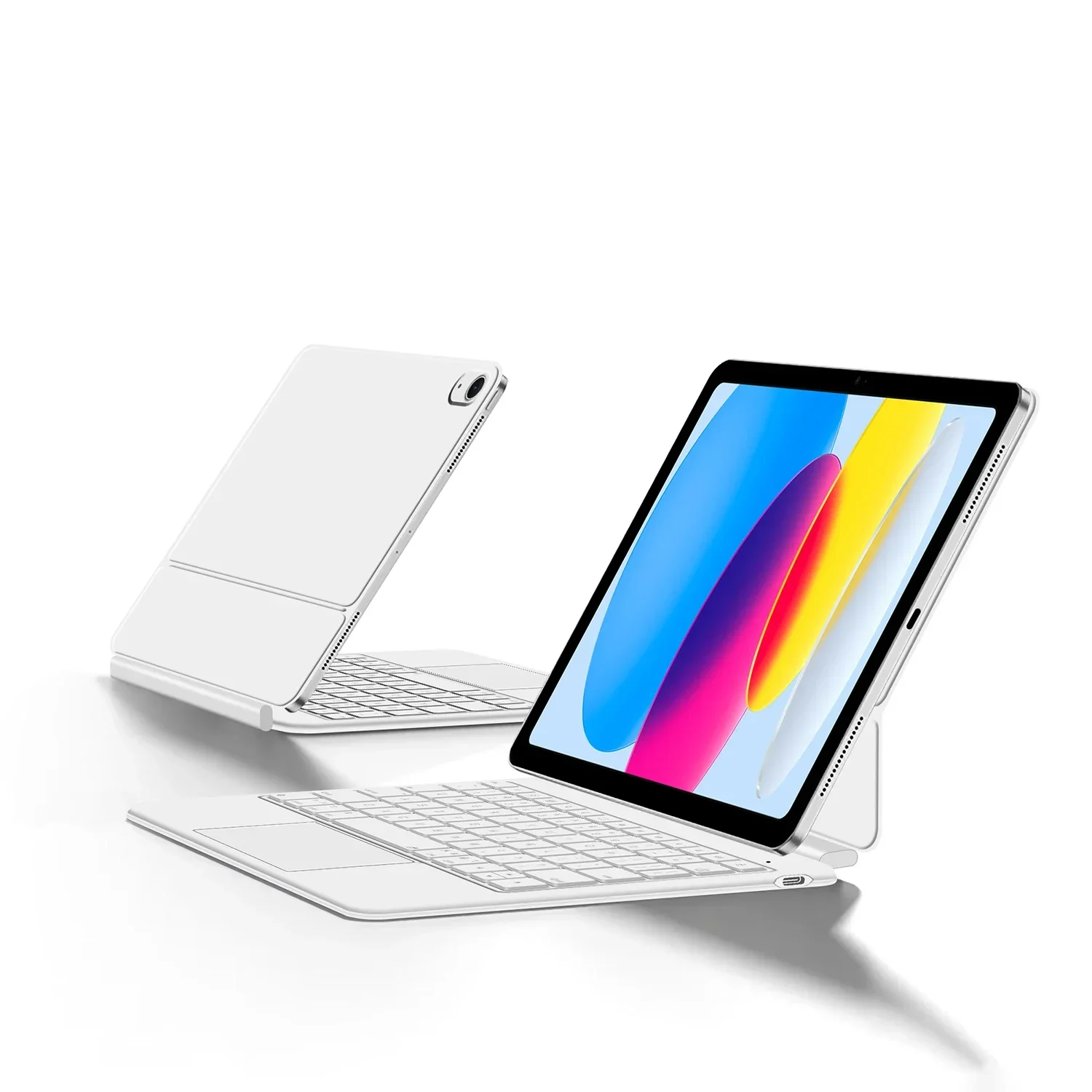 Flat Shaft Magic Keyboard Case For iPad Pro 11 12.9 13 Air 11 13 Inch M5 M4 M3 Funda for iPad Air 4 5 6 7 8 11 10 th Smart Cover