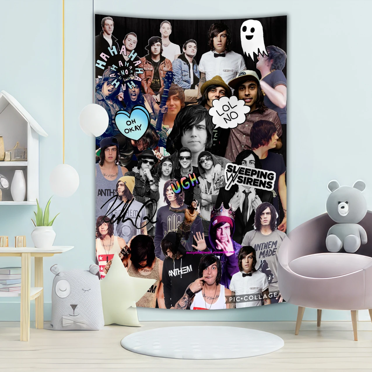 Tapeçaria Favorita da América, Jake Webber, Johnnie Guilbert, Decoração do Quarto, Meme Estético, Pendurado em Macramé, Decoração Boho