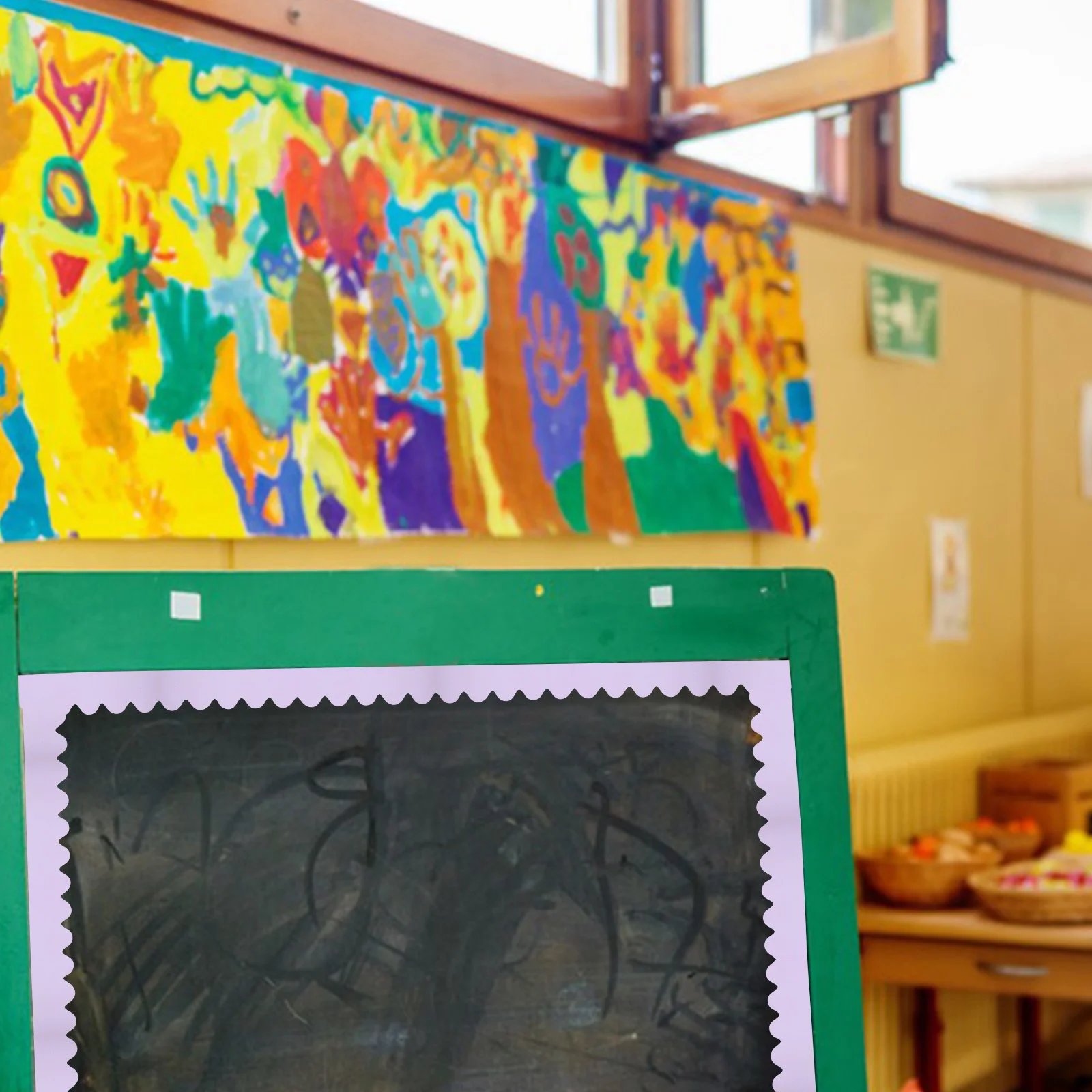 

1 Roll Decorative Border Sticker Removable Blackboard Border Trim for Classroom Bulletin Board Festival Accessories Craft