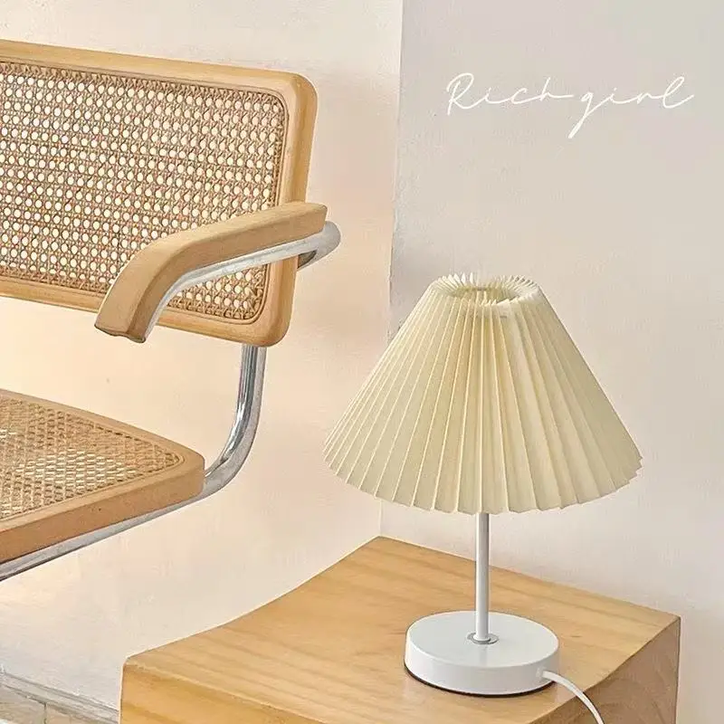 Pleated Lampshade Light Cover Japanese Style Fabric Table Lamp Ceiling Decor Lamp Covers Shades Lighting Accessorie