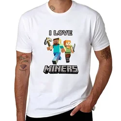 Tee shirt Short t-shirt graphic t shirts kawaii clothes men clothings New I love miners T-Shirt