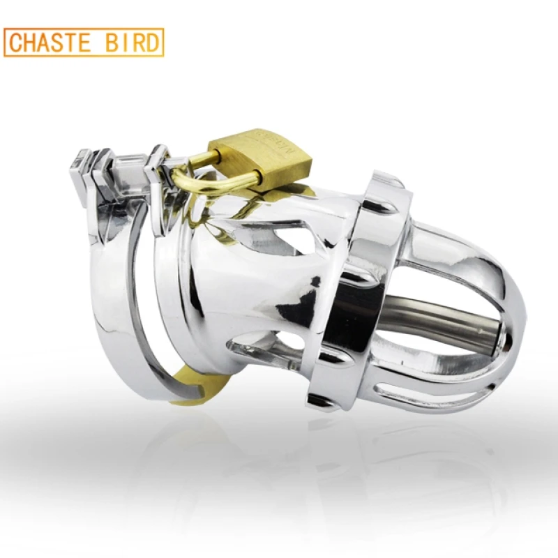 Chaste Bird Male Chastity Device with Urethra Catheter,Cock Cage,Penis Ring,Chastity Belt,Men\'s Virginity Lock,Cock Ring,A199