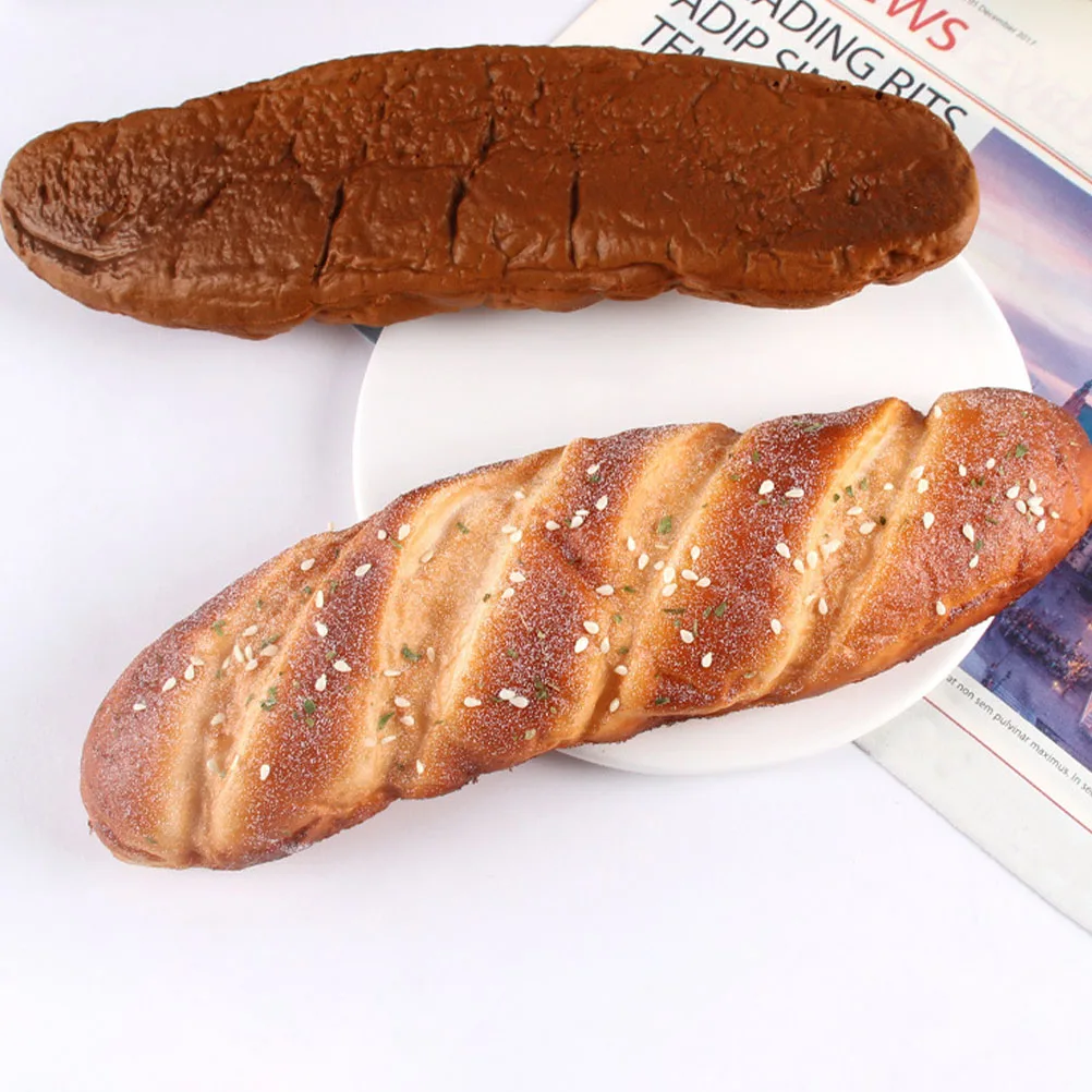 

Bread Dessert Decoration Model Food Fake Realistic for Display Pretend Kitchen Pu Simulated Loaf of Prop Faux